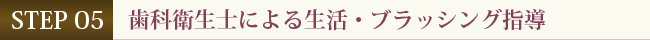 歯科衛生士による生活・ブラッシング指導